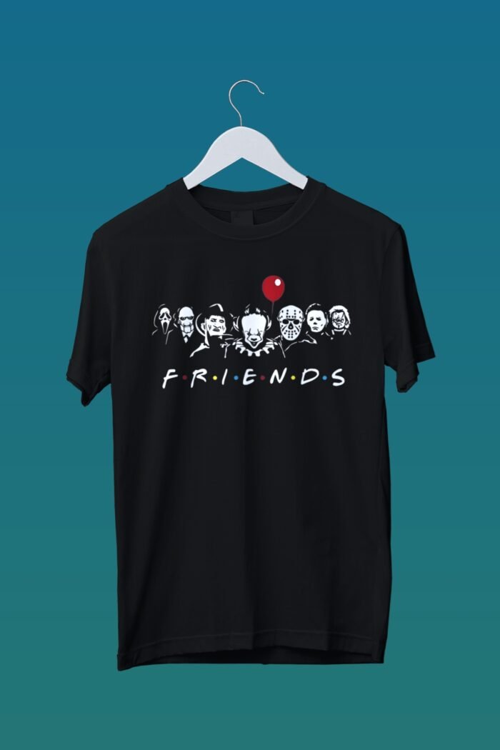 Classic Horror Icons FRIENDS Mashup Shirt - Halloween Horror Apparel - Image 7