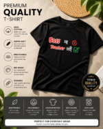 Boss Na Teacher Chai Black T-Shirt | 100% Cotton Bio Wash Bengali Tee - Image 5