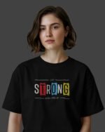 Black 100% Cotton T-Shirt: "Stay Strong" | Soft Pure Cotton Daily Inspiration - Image 4