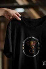 Black 100% Cotton T-Shirt: Lord Ganesh | Mantra for Success & Wisdom - Image 5