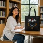 Inspirational Bald Eagle Premium Cotton Tote Bag for Everyday - Image 3