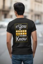 Motivational Quote Black T-Shirt | “Believe In Yourself” Pure Cotton Tee - Image 2