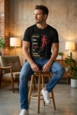 Men’s Motivational Graphic Printed T-Shirt | 100% Cotton Bio Washed Fabric | Round Neck Half Sleeve Casual Wear | Regular Fit Inspirational Tee for Daily Wear - Image 2