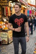 Men’s Papa Graphic Printed T-Shirt | 100% Cotton Bio Washed Casual Wear | Round Neck Half Sleeve Regular Fit Father’s Day Special Tee - Image 2