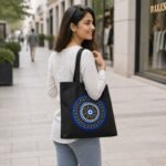 Boho Evil Eye Graphic Tote Bag | Aesthetic Spiritual Shoulder Bag - Image 6