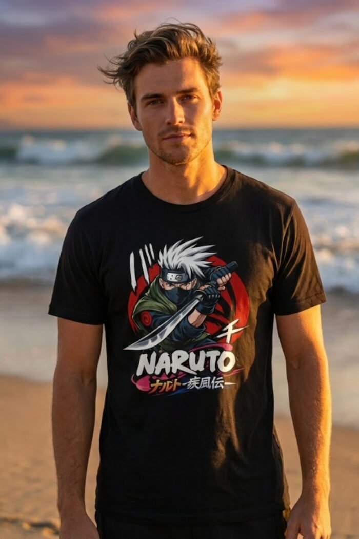 Kakashi Copy Ninja Streetwear T-Shirt - Front & Back Design Premium Cotton - Image 6