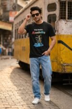 Satyajit Ray Professor Shonku Graphic Tee – Annihilin Retro Sci-Fi Black T-Shirt - Image 6