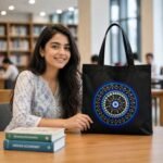 Boho Evil Eye Graphic Tote Bag | Aesthetic Spiritual Shoulder Bag - Image 4