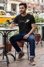 Keep Moving Forward Graphic T-Shirt - Bio Wash 100 Percent Cotton Black - Image 3