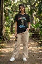 Satyajit Ray Professor Shonku Graphic Tee – Annihilin Retro Sci-Fi Black T-Shirt - Image 4