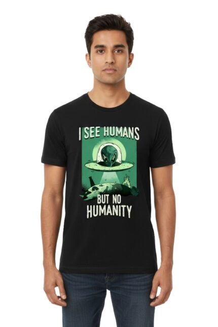 Black cotton t-shirt featuring the motivational quote Stay Humble in a rustic textured graphic