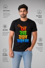 Stylish Bengali Printed Cotton T-Shirt | Trendy Urban Streetwear Graphic Tee - Image 5