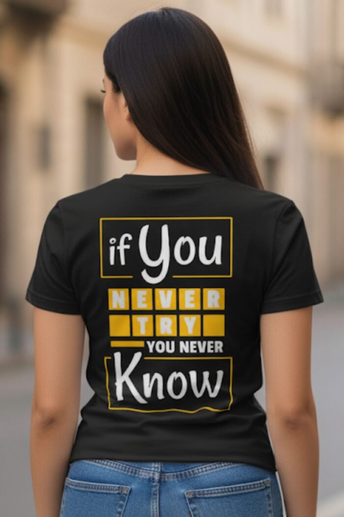 Motivational Quote Black T-Shirt | “Believe In Yourself” Pure Cotton Tee - Image 7