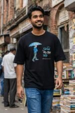 Ekdin Jhor Theme Jabe Black T-Shirt | 100% Cotton Bio Wash Bengali Tee - Image 2
