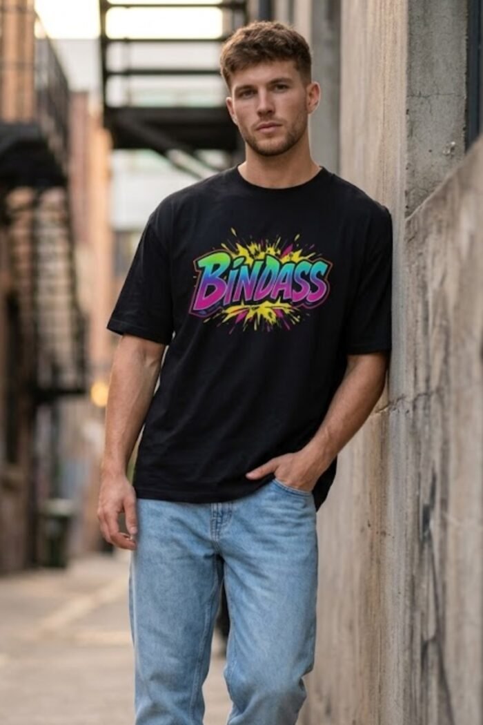 Men’s Graphic Printed T-Shirt | 100% Cotton Bio Washed Casual Wear | Round Neck Half Sleeve Regular Fit Chill Vibe Streetwear Tee - Image 2