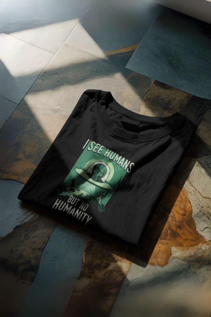 Sci-Fi Alien UFO Deep Quote Shirt - Edgy Streetwear Apparel - Image 6