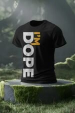Black 100% Cotton T-Shirt: "I am Dope" | Own Your Awesome Style - Image 4