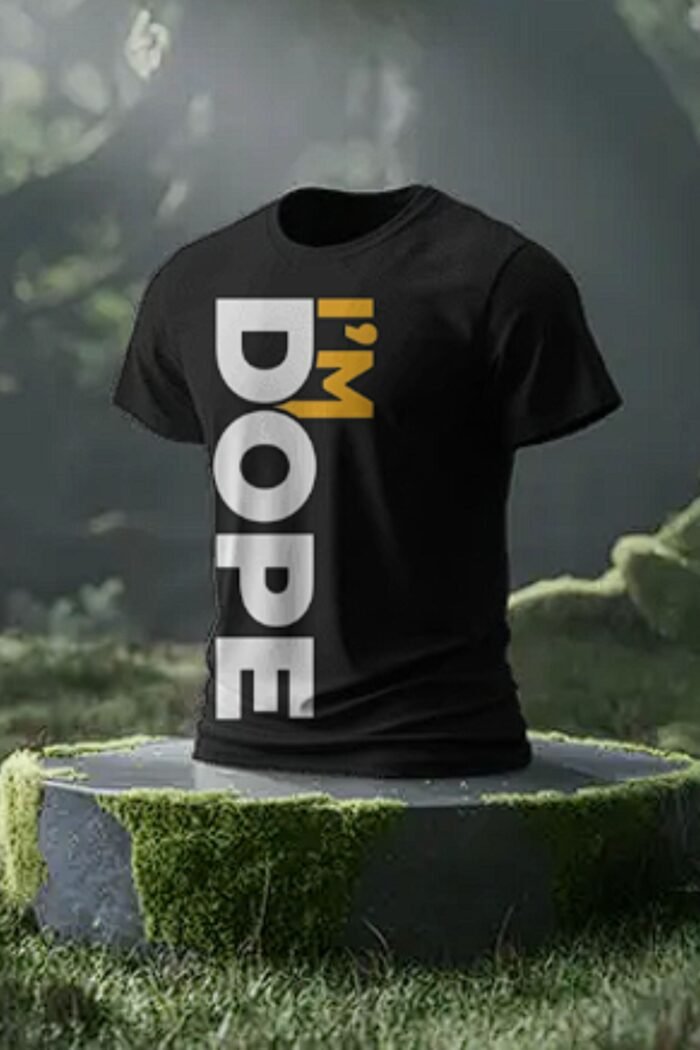 Black 100% Cotton T-Shirt: "I am Dope" | Own Your Awesome Style - Image 4
