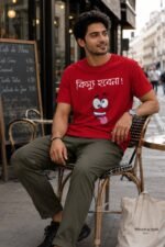 Funny Bengali Graphic Printed T-Shirt | 100% Cotton Bio Washed Casual Wear | Round Neck Half Sleeve Regular Fit Bangla Witty Streetwear Tee - Image 5