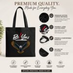 Inspirational Bald Eagle Premium Cotton Tote Bag for Everyday - Image 6