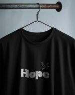 Black 100% Cotton T-Shirt: "HOPE" | Embrace Optimism & Resilience - Image 5