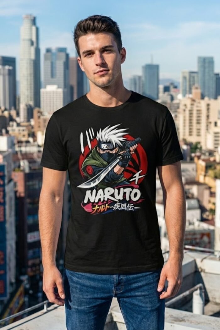 Kakashi Copy Ninja Streetwear T-Shirt - Front & Back Design Premium Cotton - Image 8