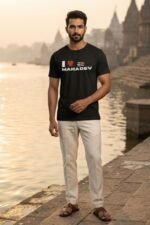 I Love Mahadev Black Graphic T-Shirt - Mahadev Streetwear Tee - Image 7