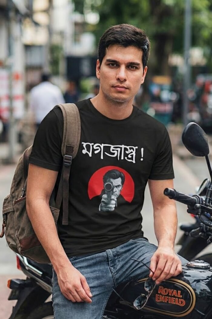 Satyajit Ray's Feluda Mogojastro Graphic Tee | Bengali Apparel - Image 6