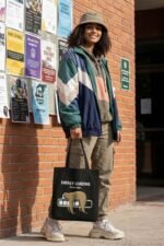 Energy Loading Sloth Tote Bag | Funny Introvert Black Canvas Shopper - Image 6