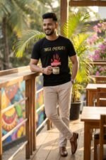 Sarcastic Bengali Typography Black Graphic Tee for Introverts - Image 2