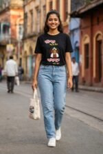 Satyajit Ray’s Hirak Rajar Deshe Iconic Dialogue T-Shirt | 100% Cotton Black Tee - Image 6