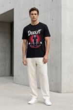 Deadlift. Lift Heavy." Black 100% Cotton T-Shirt | Gym Motivation & Strength Tee - Image 2