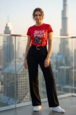 Super Bike Rider Red T-Shirt | "Street Smart" | Red 100% Cotton T-Shirt - Image 5
