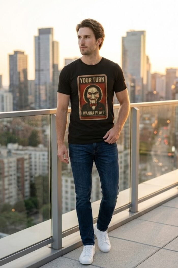 SAW Movie Inspired Vintage Poster T-Shirt - Premium Cotton Horror Apparel - Image 5