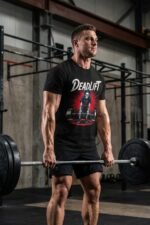 Deadlift. Lift Heavy." Black 100% Cotton T-Shirt | Gym Motivation & Strength Tee - Image 5