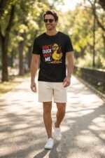 Black 100% Cotton T-Shirt: "Don't Duck With Me" | Bold Statement Tee - Image 3