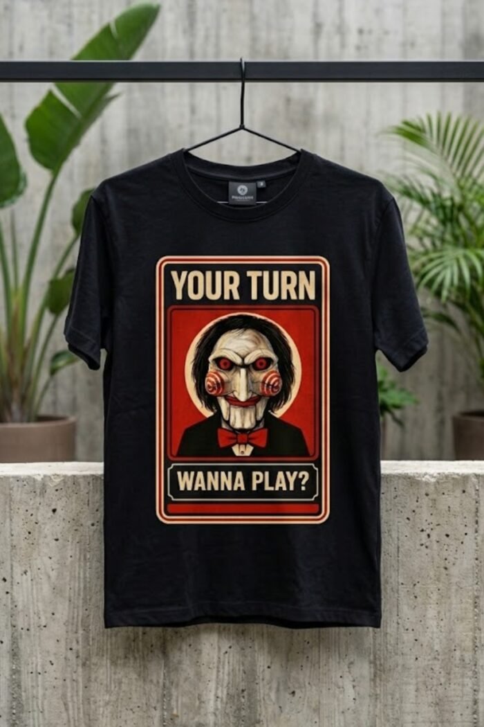 SAW Movie Inspired Vintage Poster T-Shirt - Premium Cotton Horror Apparel - Image 6