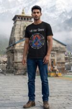 Lord Shiva Devotion Black Tee | Pure Cotton | Divine Meditation & Om Namah Shivaya Apparel - Image 2