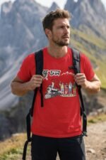 Bondhu Chol Red T-Shirt | 100% Cotton Bio Wash Travel Tee - Image 4