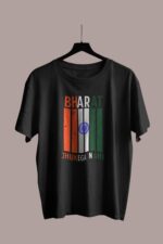 Black 100% Cotton T-Shirt: "Bharat Jhukega Nahi" | Bold Indian Spirit Wear - Image 5