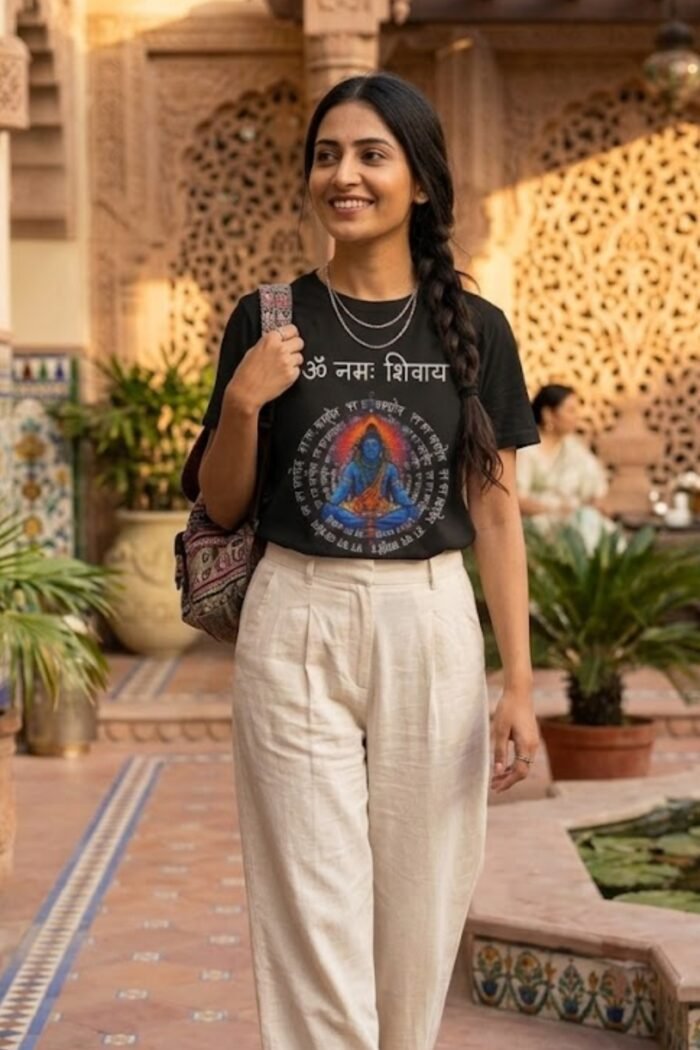 Lord Shiva Devotion Black Tee | Pure Cotton | Divine Meditation & Om Namah Shivaya Apparel - Image 5