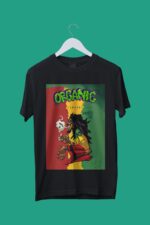 "Organic" Black 100% Cotton T-Shirt | Natural Living & Reggae Culture Tee