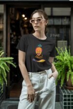 Lalmohan Babu's Signature Black Tee | Pure Cotton | Satyajit Ray Sonar Kella & Jatayu Inspired Tee - Image 4