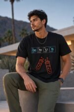 Periodic Table Genius Graphic T-Shirt - Science Nerd Black Tee - Image 6