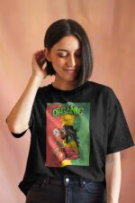 "Organic" Black 100% Cotton T-Shirt | Natural Living & Reggae Culture Tee - Image 4
