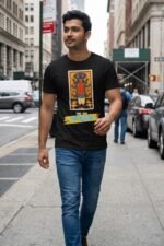 "Joy Baba Felunath" Black Premium Cotton T-Shirt | Bengali Pop Culture Classic. - Image 6