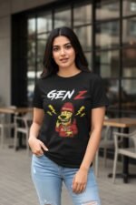 Generation Z Black Tee | Pure Cotton | Soft Pure Cotton Streetwear - Image 4