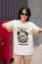 Cool Panda White T-Shirt | "Chasing Money Not Friends" | Soft Pure Cotton Street Style - Image 4