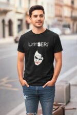 Batman-Joker Face T-Shirt | Dark Streetwear “Looser” Design | Pure Cotton - Image 2