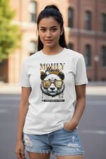 Cool Panda White T-Shirt | "Chasing Money Not Friends" | Soft Pure Cotton Street Style - Image 6